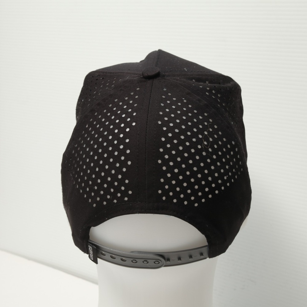 Sunrun Performance Baseball Cap Men OSFM Black Reflective Laser Cut Snapback Hat - Picture 3 of 7